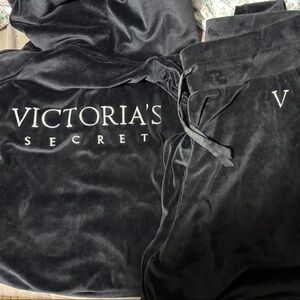 Victoria's Secret Black Velour Set